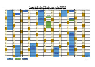 Ferienplan 2026/2027